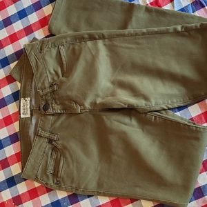 Scarlet Boulevard Olive Army Green Size 25 Lower Rise Skinny Pants